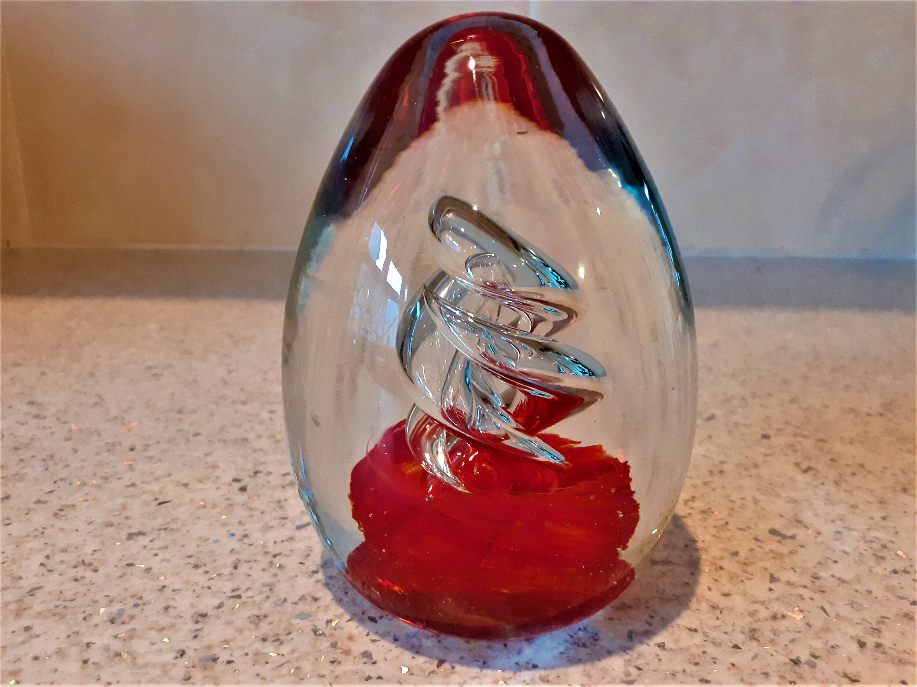 Vintage Murano Glass Egg Paperweights: Millefiori Desk Decor, Set