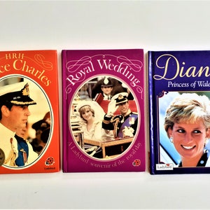 Vintage Royal books for children, Ladybird books, Prince Charles, Princess of Wales, Royal wedding