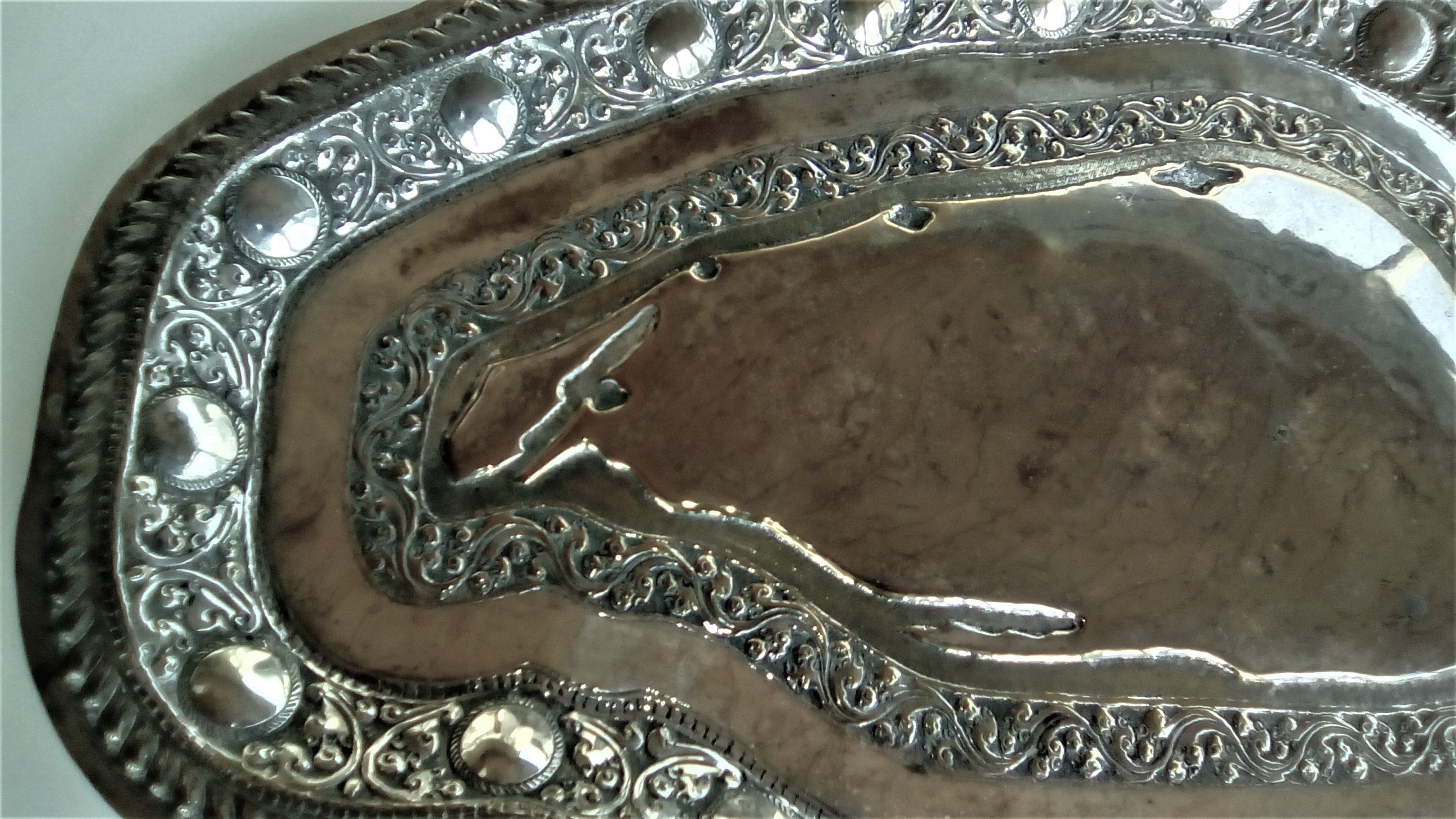 Silver tray Sri Lanka tray brass pin tray Ceylon tea tray Etsy