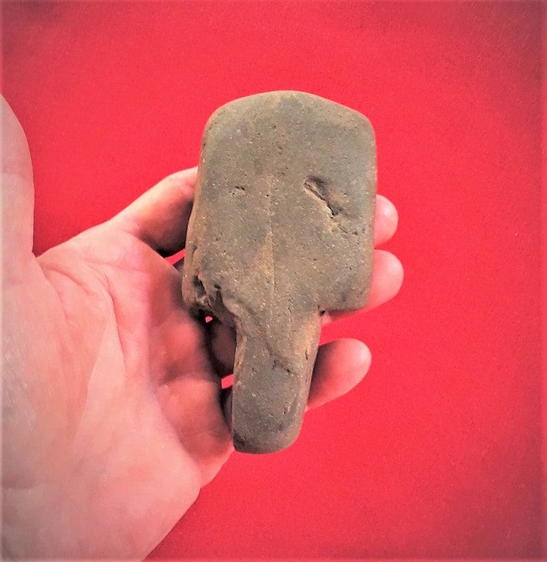 Ancient Stemmed Club Hand Maul Hammer Stone Artifact Etsy