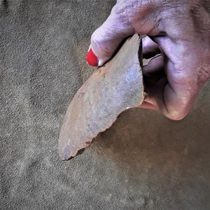 Puede incluir: Una mano sosteniendo una piedra grande, de forma irregular, de color marr&oacute;n con una superficie rugosa y desigual.