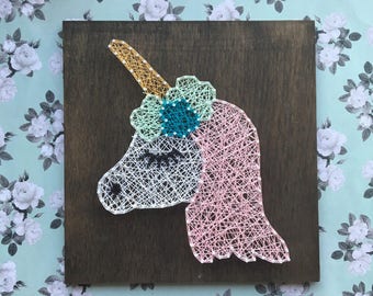 Unicorn String Art, Unicorn Decor, Unicorn Nursery Decor, Unicorn Art