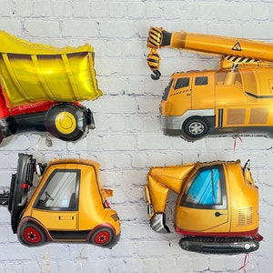 Construction Equipment and Trucks Dump Truck Bulldozer Crane 4 PC Set