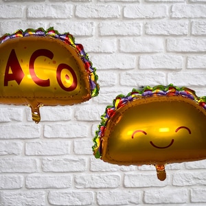 Ballons tacos pour fêtes d&#39;anniversaire Ballons en aluminium aluminium fiestas / Les dragons adorent les tacos