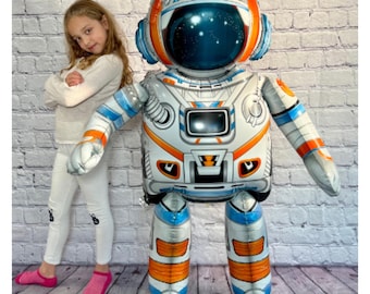 Palloncino gigante da astronauta per lo spazio esterno da 52" Tuta spaziale da astronauta in piedi / Decorazioni per feste e articoli per compleanni / Anaya Treasures AZ