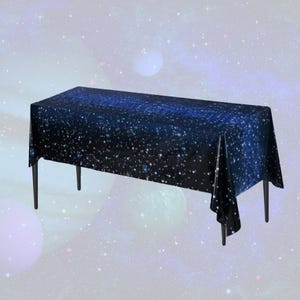 Tablecloth outer space themed disposable table cover | Party supplies decorations for celebrations birthdays, holidays