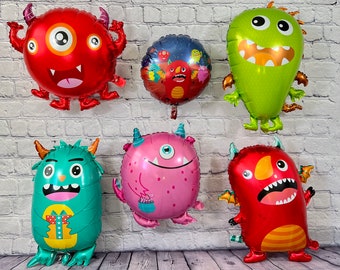 Monster outer space aliens 6 PC balloon set