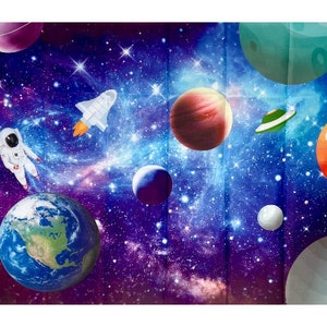 Astronaut Outer Space Backdrop: Kids Birthday Party Vinyl Banner (4' x 2.5')