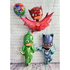 PJ Mask Party Giant Catboy, Gekko & Owlette Birthday Balloons