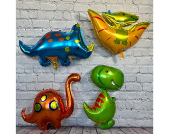 Jumbo Dinosaur Balloons 4PC: Baby Shower, Birthday Party Decorations