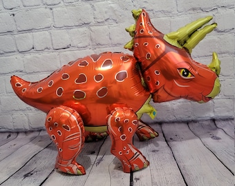 Dinosaur Balloon JUMBO Mylar Walking Foil Balloons - RED