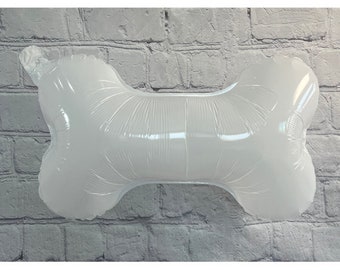 White Dog Bone Balloon: Puppy Birthday Party Decoration (23.5"x15")