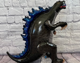 Dinosaurusballon JUMBO Mylar Walking-folieballonnen - zwart