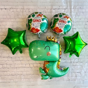 Teal Jumbo Sized Baby Dinosaur Foil Balloons Kids Birthday Party Decorations 5PC Set | Party Supplies  Parties Celebrations | Gifts for Kids