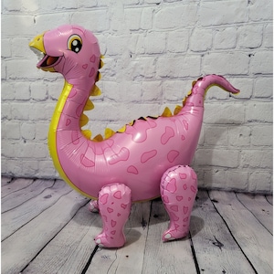 Dinosaur Balloon JUMBO Mylar Walking Foil Balloons - Pink