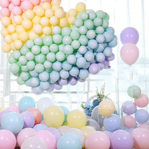 Pastel balloon party decoration supplies | Party supplies balloon decor for celebrations, birthdays, holidays | Latex balloons spring colors