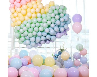 Pastel balloon party decoration supplies | Party supplies balloon decor for celebrations, birthdays, holidays | Latex balloons spring colors