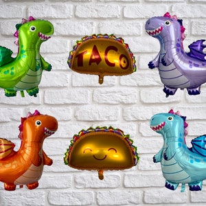 Dragons love tacos giant balloons for birthday parties fiestas foil balloon