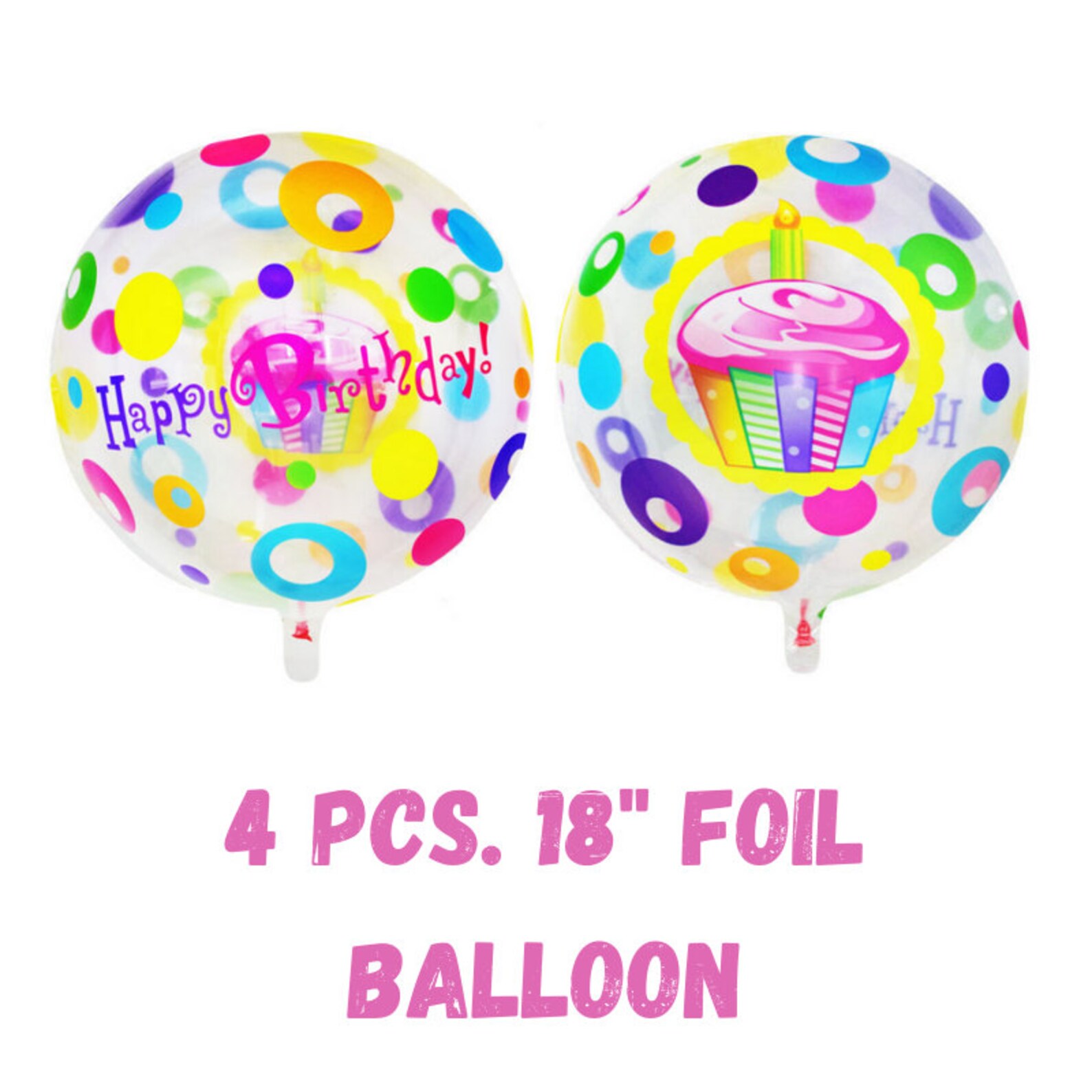 Happy Birthday Foil Balloon Set 24 Pcs. Etsy UK