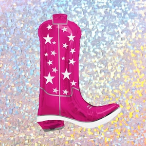 Cowgirl Cowboy Boots Balloons Happy Birthday Western Party Pink Dancing Boots | Party Supplies and Decor | Celebration Decorations | Anaya