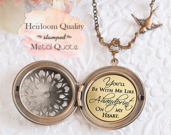 Wicked the Musical You'll Be With Me Like a Handprint on My Heart For Good Wicked Necklace Broadway Jewelry Friend Necklace Best Friend Gift