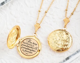 Grandma Gift Grandmother Necklace the Love Between a Grandmother