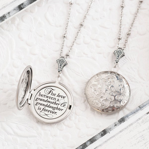 Grandma Gift Grandmother Necklace The love between a grandmother and granddaughter is forever Grandmother Jewelry Grandmother of the Bride