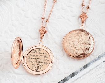 I'll love you forever I'll like you for always as long as I'm living my baby you'll be Quote Necklace Daughter Necklace Gift for Daughter