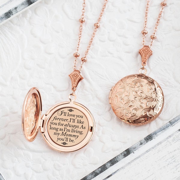 I'll love you forever I'll like you for always as long as I'm living my mommy you'll be Quote Necklace Mommy and Me Gifts for Mom