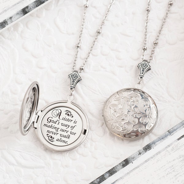 Sister Gift Sister Necklace Gift for Sister A sister is God's way of making sure we never walk alone Sister Jewelry Sister Wedding Gift