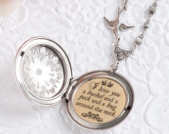 I love you a bushel and a peck and a hug around the neck Nana Gift Grandma Gift Granddaughter Gift Mom Gifts Grandmother Sentimental Gifts