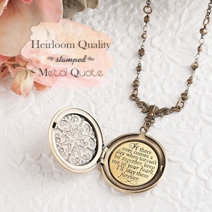 If there ever comes a day when we can&#39;t be together, keep me in your heart Friendship Necklace Going Away Gift Best Friend Gift Goodbye Gift