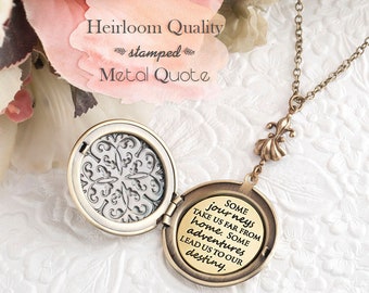 Algunos viajes nos llevan lejos de casa Collar inspirador Joyas con cita de CS Lewis Collar de Narnia Joyas literarias Regalo de graduación
