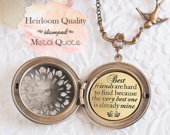 Best Friend Gift BFF Necklace Best friends are hard to find because the very best one is already mine Best Friend Necklace BFF Gifts