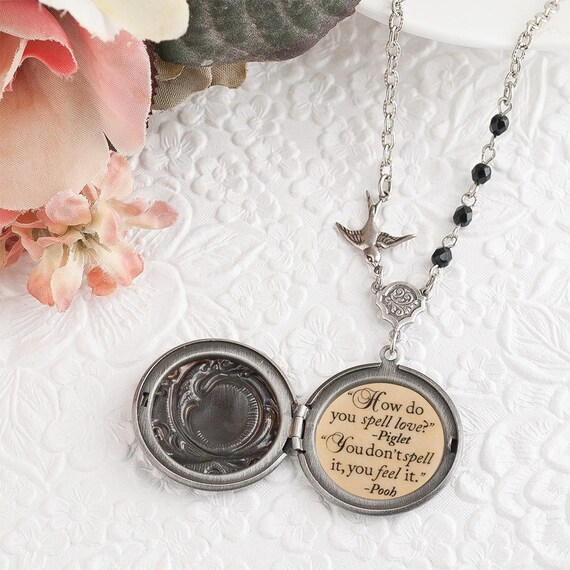 Pooh and Piglet Friendship Necklace How do you spell love