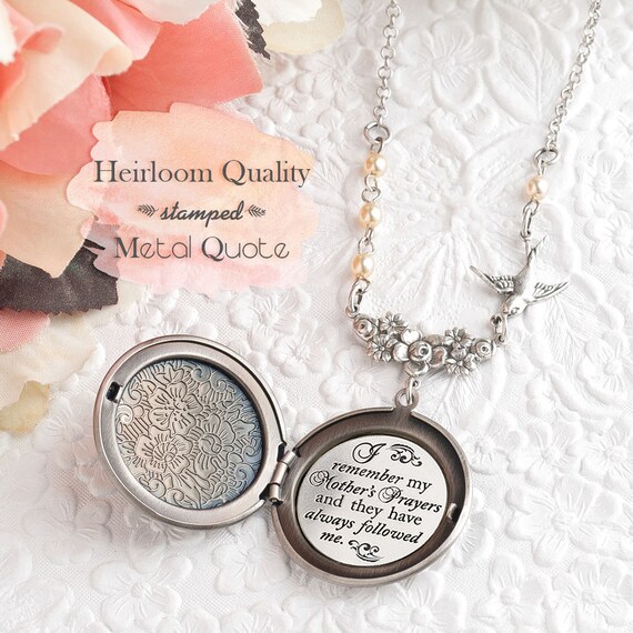Mom Necklace I Remember My Mother s Prayers and They Have Always