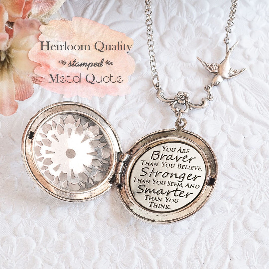 Braver Winnie The Pooh Quote Necklace Tawdull Winnie The Pooh