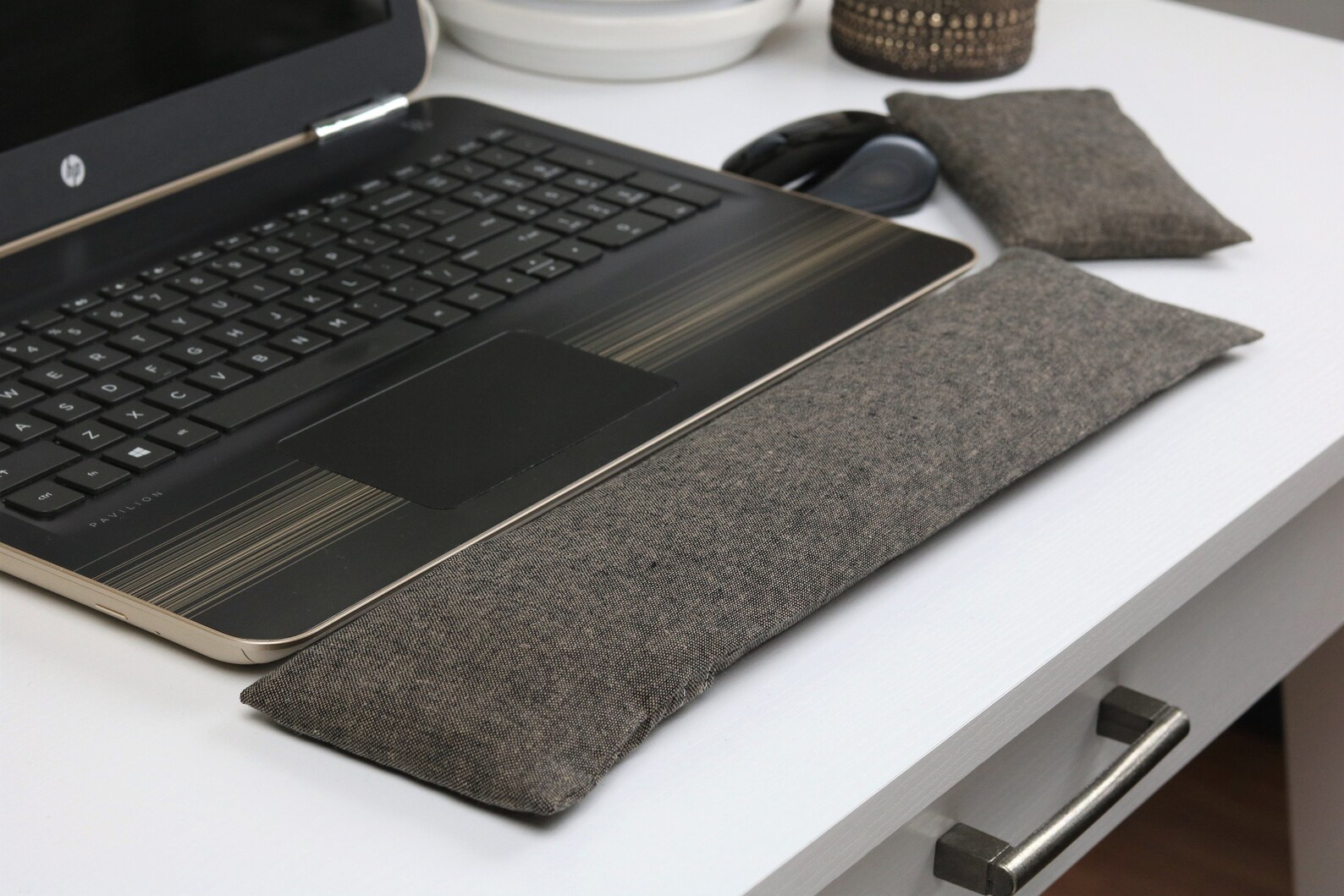 The Original Wrist Rest Set Brown Linen Blend Wrist Rest Set Etsy