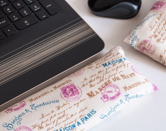 The Original Wrist Rest, Cream Paris Fabric Wrist Rest with Fold Over Cover™, Paris Wrist Rest, Infini Zipper Insert Washable Wrist Rest