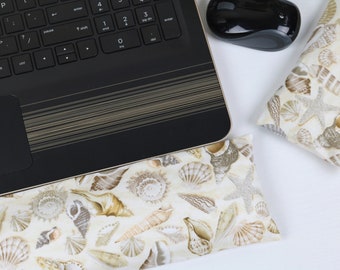 The Original Wrist Rest Set, Shell Fabric Keyboard Wrist Rest with Fold Over Cover™, Shell Wrist Rest, Infini Zipper Insert Wrist Rest