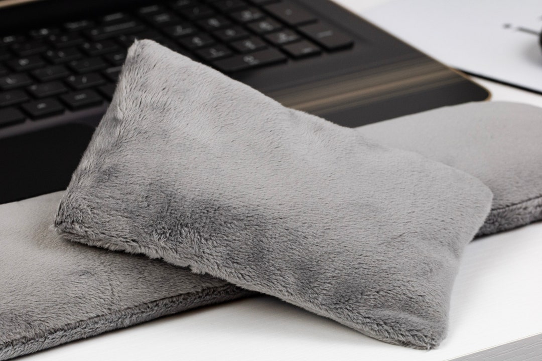 The Original Wrist Rest Gray Minky Wrist Rest Set With Fold Etsy