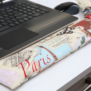 The Original Wrist Rest Set, Paris Fabric Wrist Rest Set with Fold Over Cover™, Paris Wrist Rest, Infini Zipper Insert Washable Wrist Rest