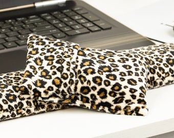 The Original Wrist Rest, Leopard Minky Wrist Rest with Fold Over Cover™, Keyboard Wrist Rest, Infini Zipper Insert Washable Wrist Rest