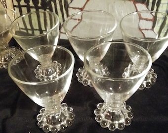 Beautiful Berwick-Boopie Coupes 4 / Desserts/Champagne, 4 Juice Glasses, Water Goblets and 2 Candlestick Holder, ANCHOR HOCKING