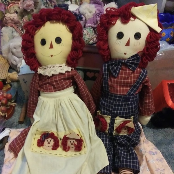 Raggedy Ann Dolls Handmade Etsy