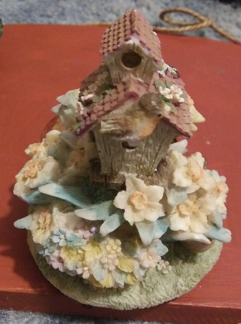 Adorno para velas con forma de casita de pájaros vintage: Decoración de nido de pájaro, 3 opciones a elegir imagen 6