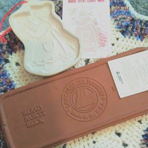 Longaberger Pottery: 1994 Bunny Cookie Mold or Basket Warming Brick