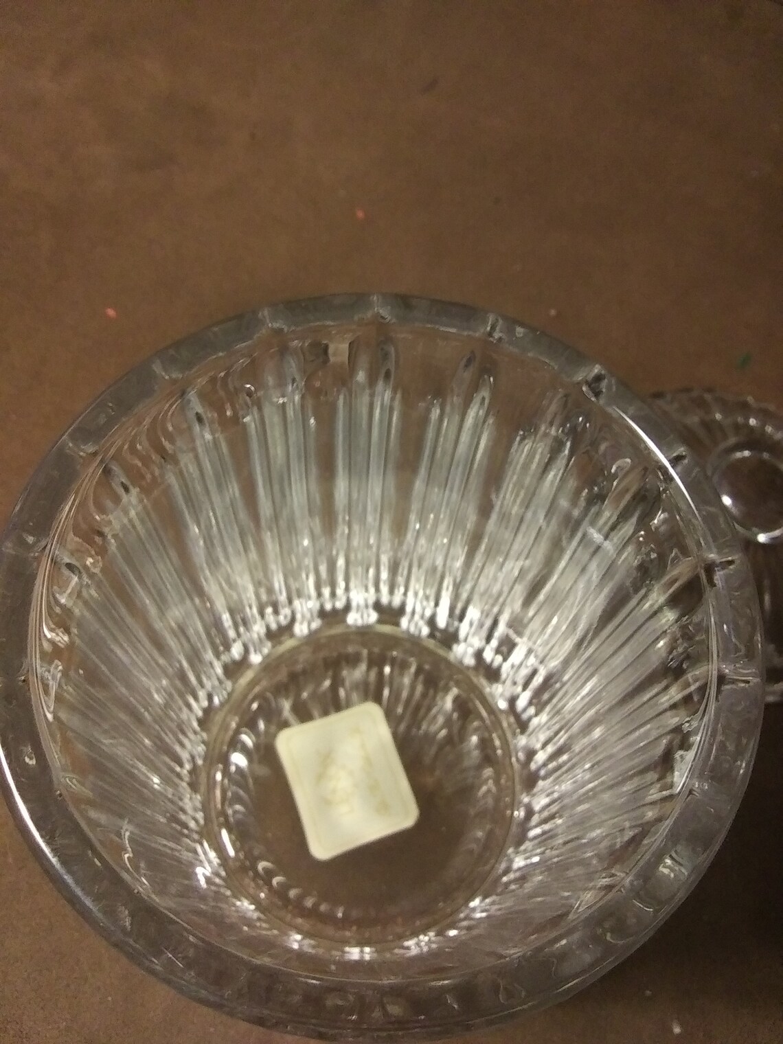 Vintage Lenox Crystal Covered Box 7 Clear Ribbed Jar Etsy