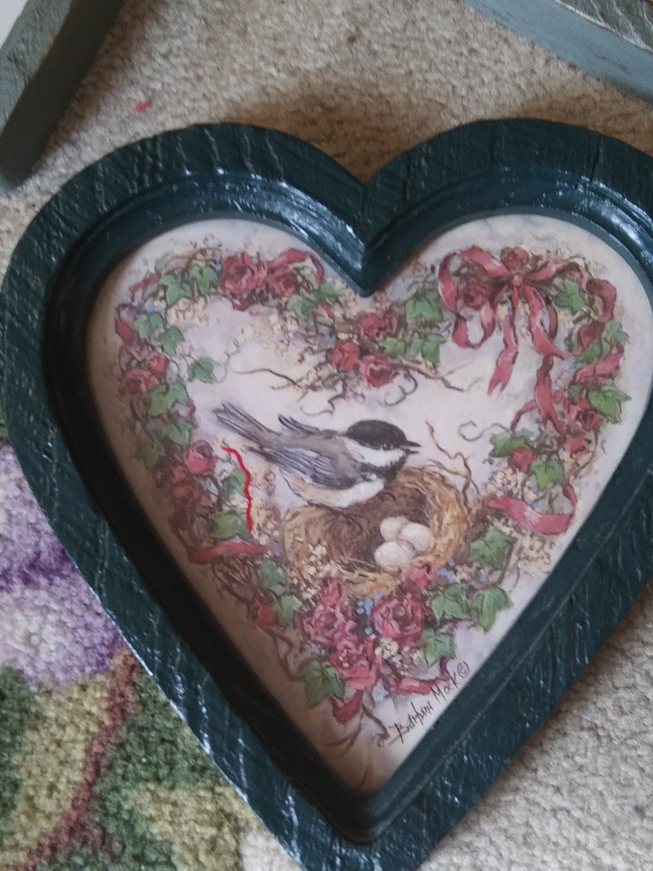 Choice of 3 Sets of 2 Each Vintage Home Interior Homco Heart Shaped