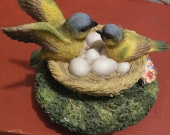 Vintage Birdhouse Candle Topper: Bird Nest Decor, Choice of 3